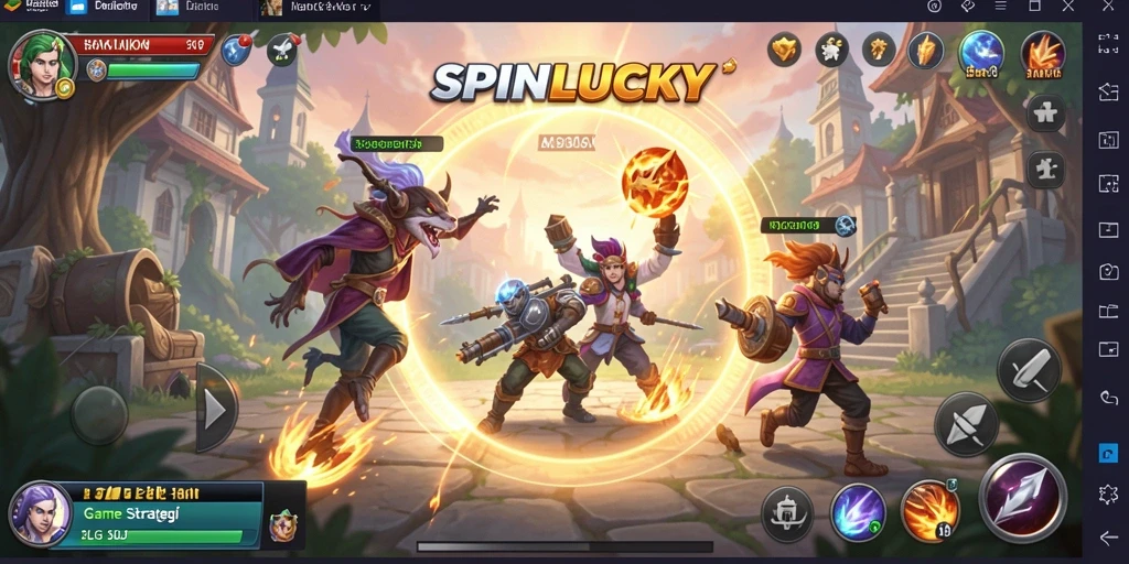Tampilan gameplay menarik dari SPINLUCKY yang penuh strategi.